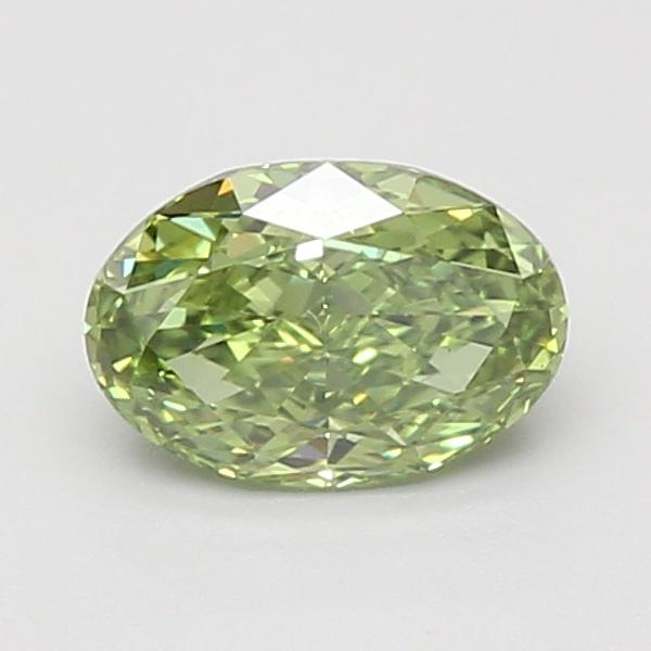 1.04 Ct. Fancy Vivid Green Oval Lab Grown Diamond
