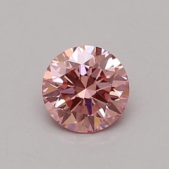 0.37 Ct. Fancy Vivid Pink Round Lab Grown Diamond