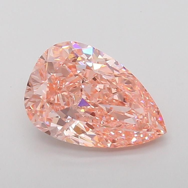 2.10 Ct. Fancy Vivid Pink Pear Lab Grown Diamond