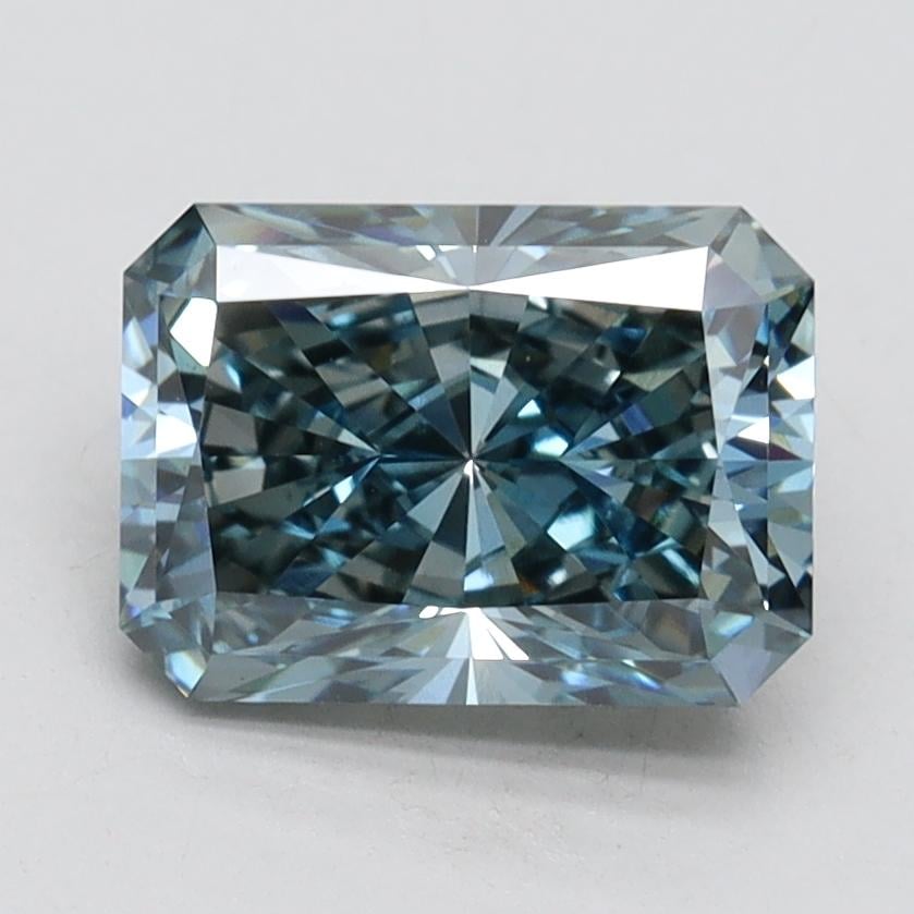 2.06 Ct. Fancy Vivid Blue Radiant Lab Grown Diamond