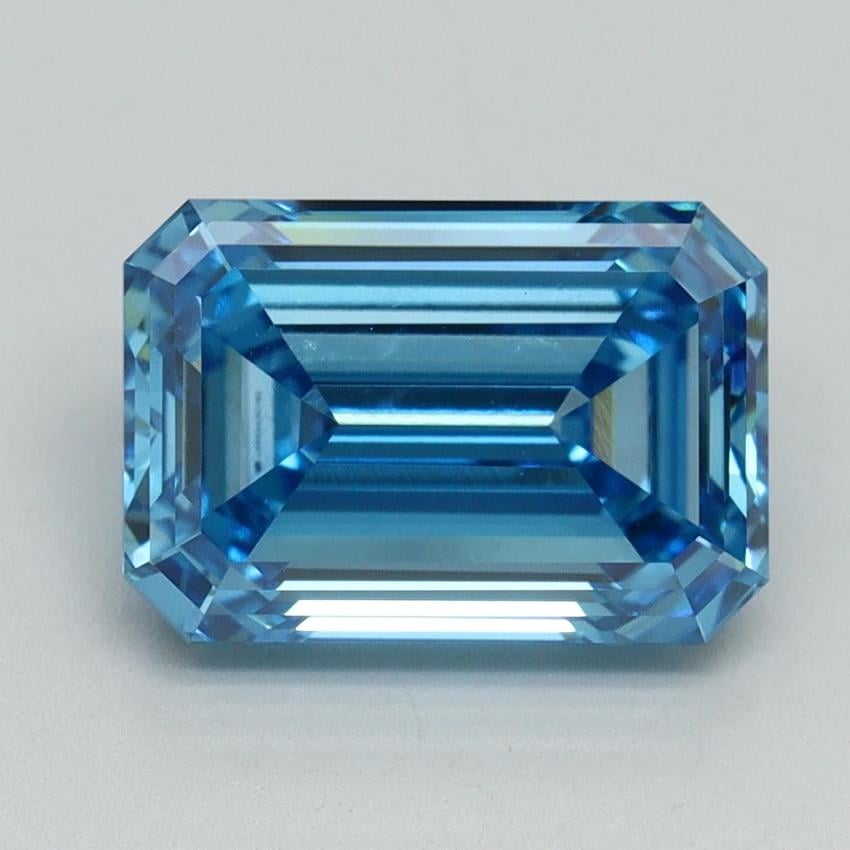 3.05 Ct. Fancy Vivid Blue Emerald Lab Grown Diamond