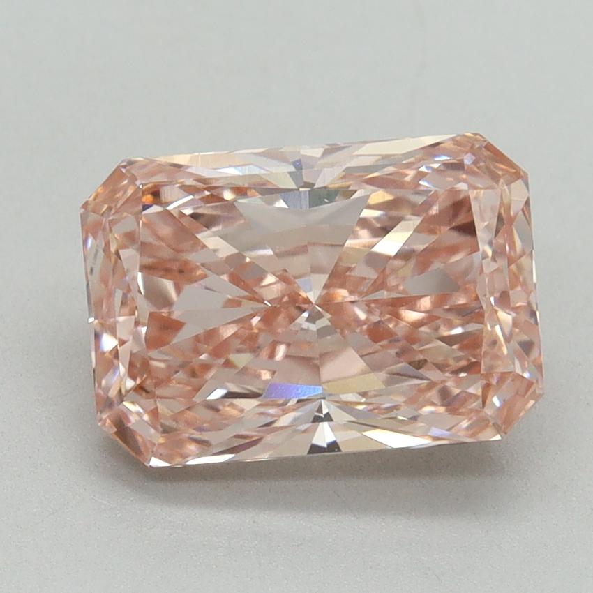 3.03 Ct. Fancy Intense Pink Radiant Lab Grown Diamond