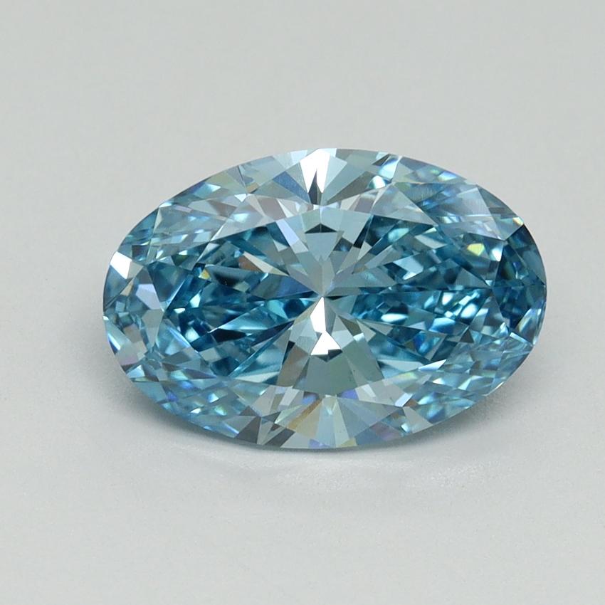 2.16 Ct. Fancy Vivid Blue Oval Lab Grown Diamond