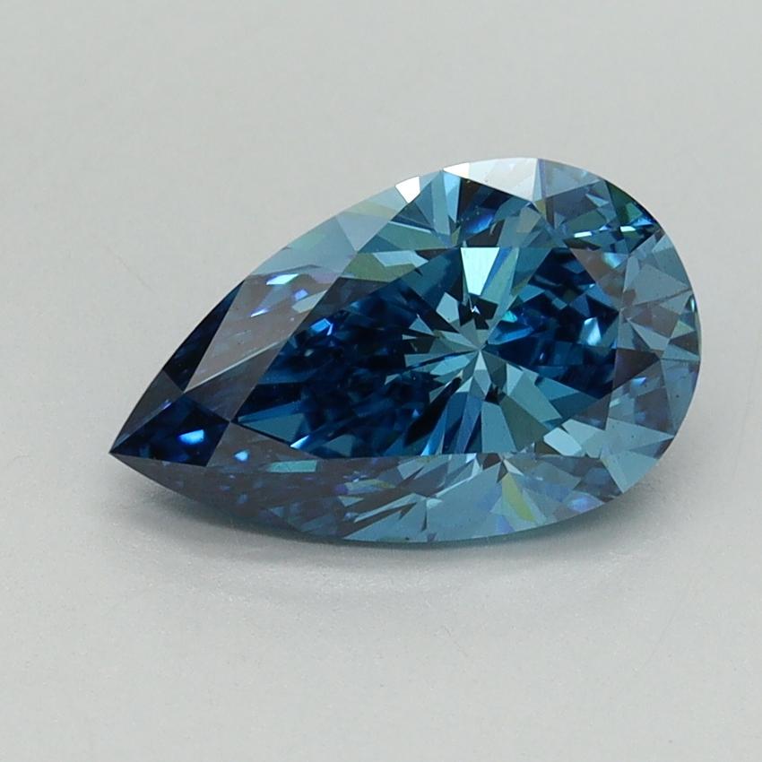 1.57 Ct. Fancy Vivid Blue Pear Lab Grown Diamond