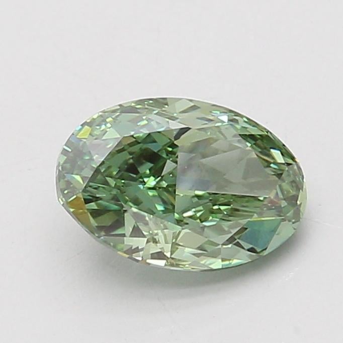 1.59 Ct. Fancy Vivid Green Oval Lab Grown Diamond