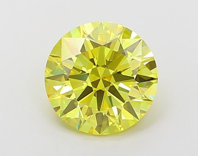 1.26 Ct. Fancy Vivid  Yellow Round Lab Grown Diamond