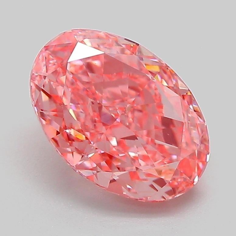 2.00 Ct. Fancy Vivid Pink Oval Lab Grown Diamond