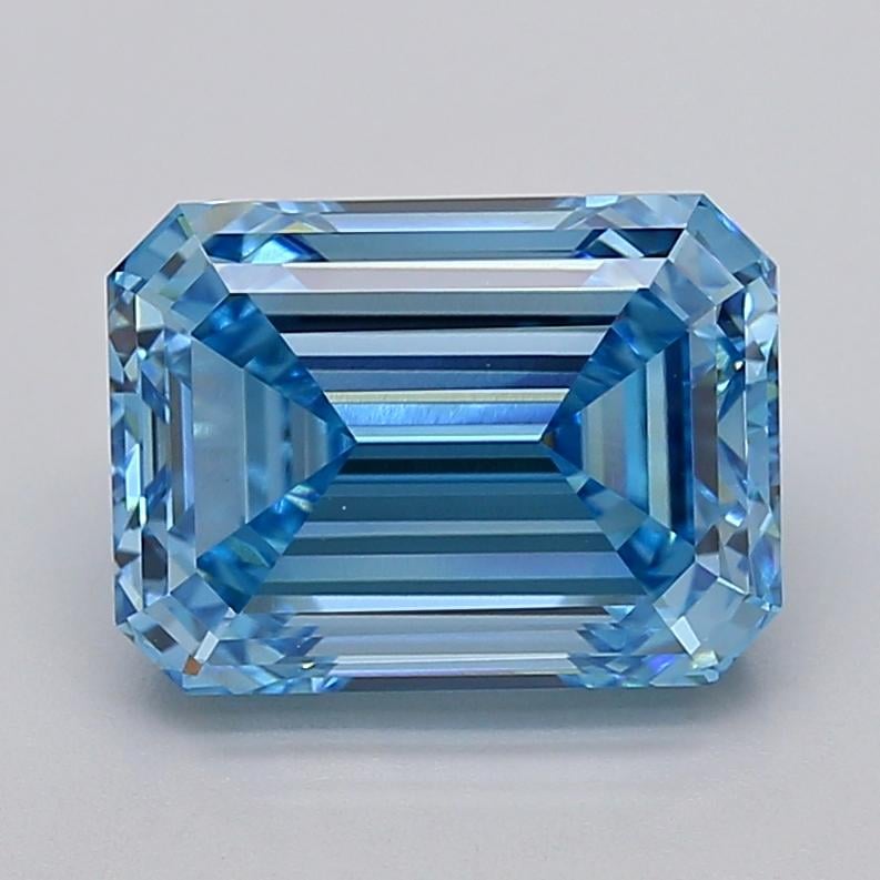 5.06 Ct. Fancy Vivid  Blue Emerald Lab Grown Diamond