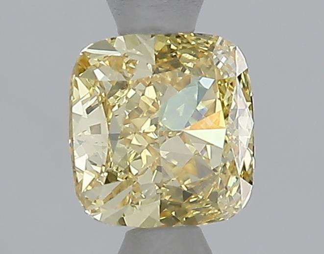 1.08 Ct. Fancy Intense  Yellow Cushion Lab Grown Diamond