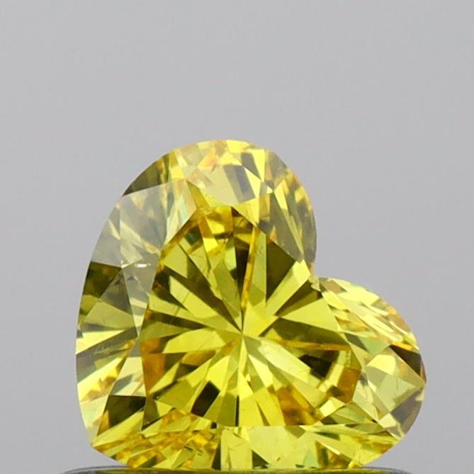 0.48 Ct. Fancy Vivid Yellow Heart Lab Grown Diamond