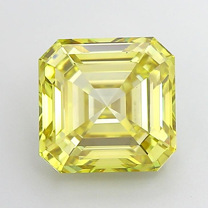 4.02 Ct. Fancy Intense  Yellow Asscher Lab Grown Diamond