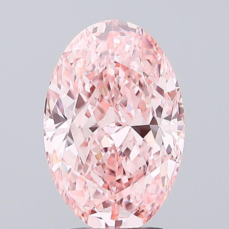 3.02 Ct. Fancy Vivid Pink Oval Lab Grown Diamond