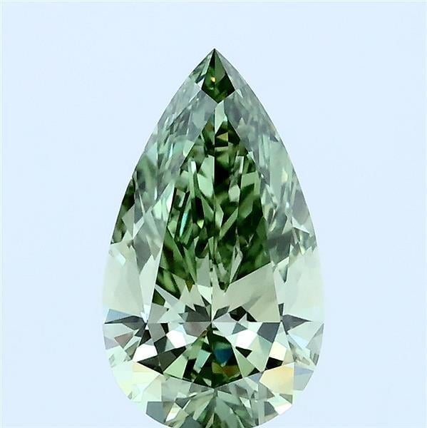 1.29 Ct. Fancy Vivid Green Pear Lab Grown Diamond