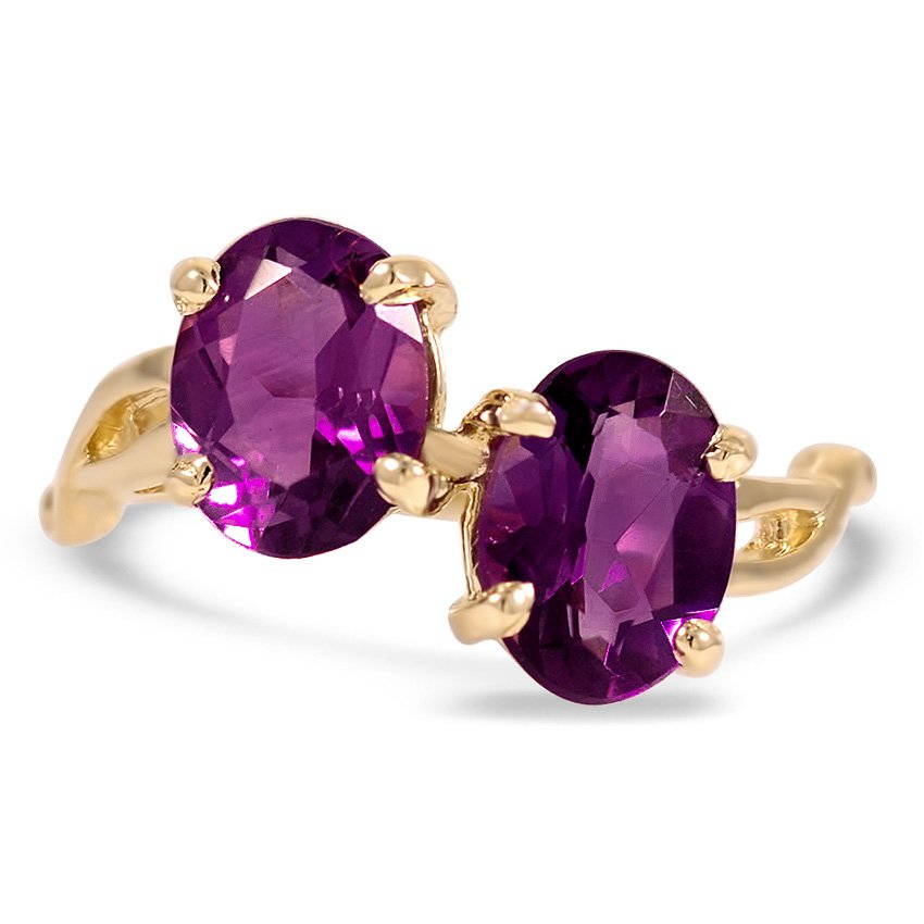 Retro Amethyst Cocktail Ring