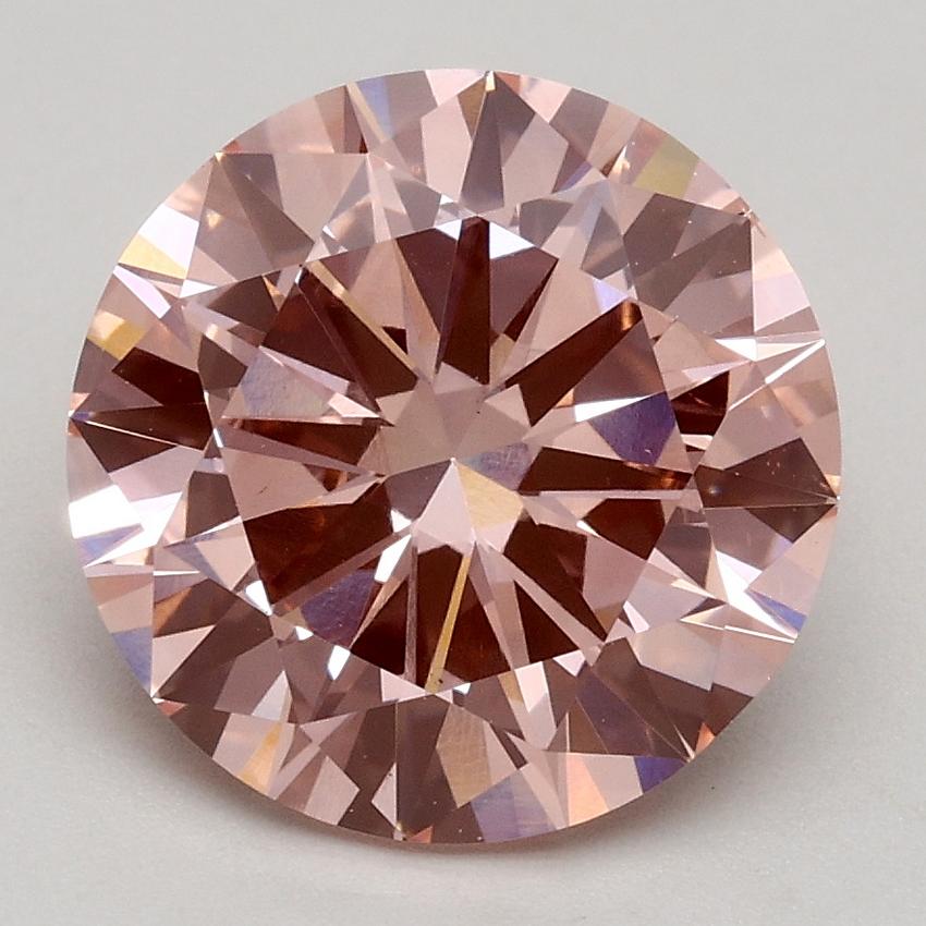 2.50 Ct. Fancy Intense Pink Round Lab Grown Diamond