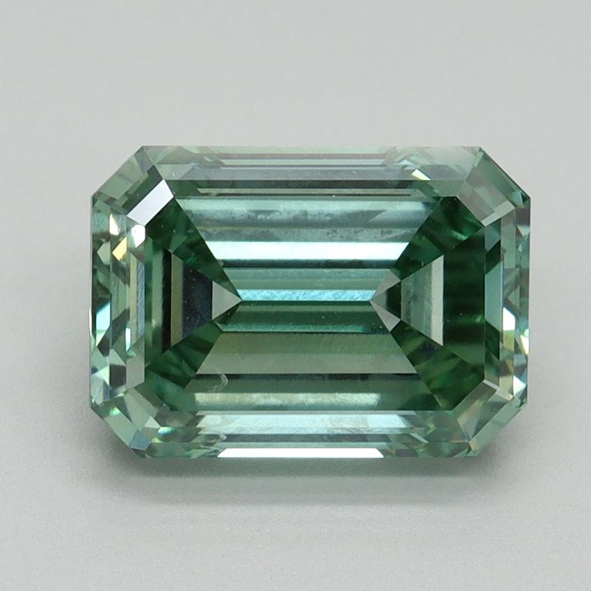 3.20 Ct. Fancy Vivid Green Emerald Lab Grown Diamond