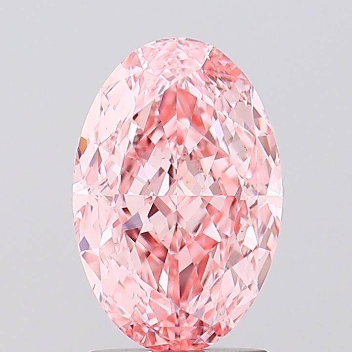 2.09 Ct. Fancy Vivid Pink Oval Lab Grown Diamond