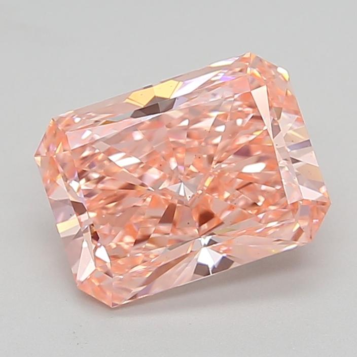 3.06 Ct. Fancy Vivid  Pink Radiant Lab Grown Diamond