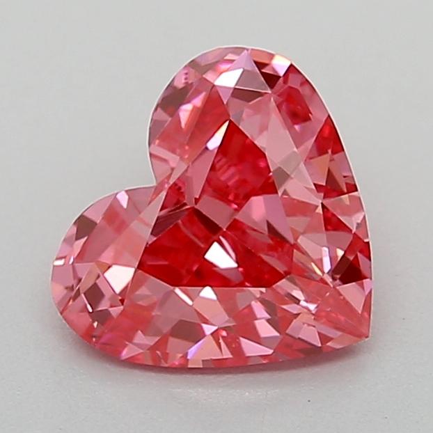 0.56 Ct. Fancy Vivid  Pink Heart Lab Grown Diamond