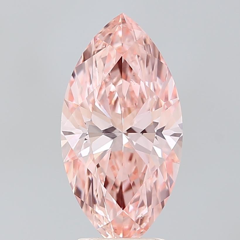 2.82 Ct. Fancy Vivid Pink Marquise Lab Grown Diamond