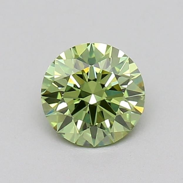 0.27 Ct. Fancy Vivid  Green Round Lab Grown Diamond