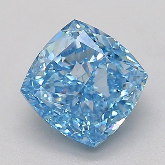 0.99 Ct. Fancy Vivid  Blue Cushion Lab Grown Diamond
