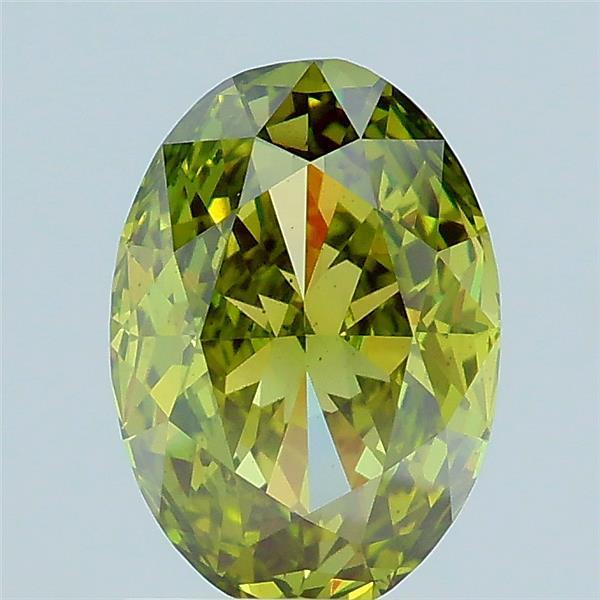 1.51 Ct. Fancy Vivid Green Oval Lab Grown Diamond