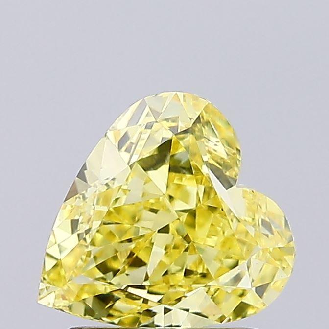 1.58 Ct. Fancy Vivid  Yellow Heart Lab Grown Diamond