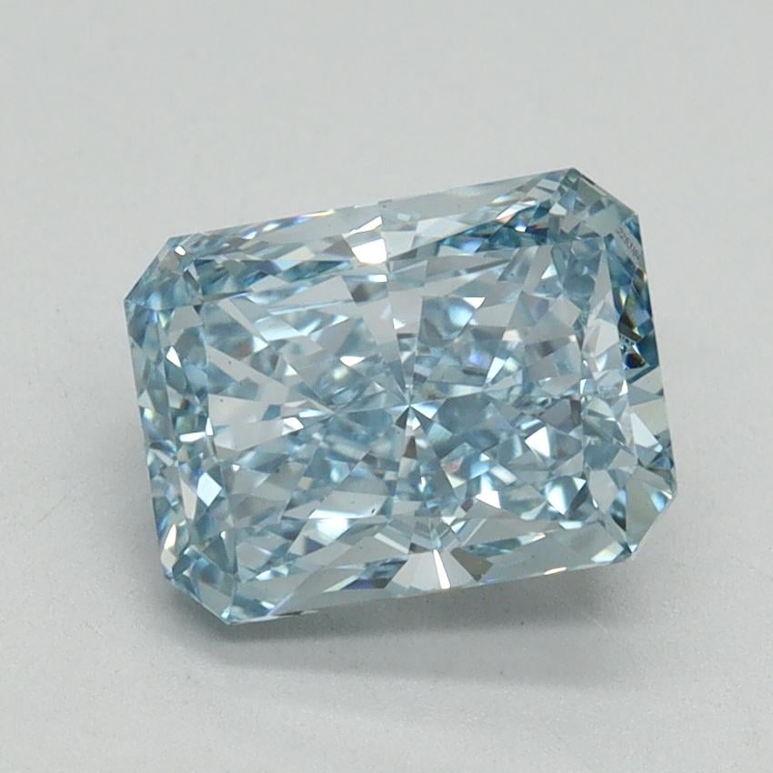 2.01 Ct. Fancy Vivid Blue Radiant Lab Grown Diamond