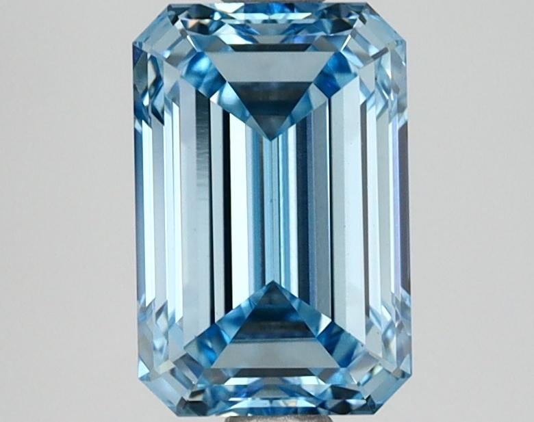 1.55 Ct. Fancy Vivid Blue Emerald Lab Grown Diamond