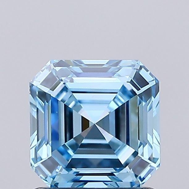 1.03 Ct. Fancy Vivid Blue Asscher Lab Grown Diamond