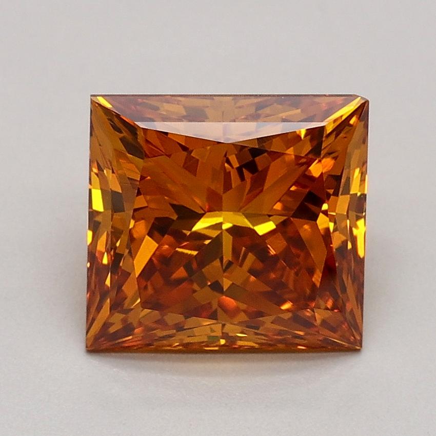 1.77 Ct. Fancy Vivid Orange Princess Lab Grown Diamond