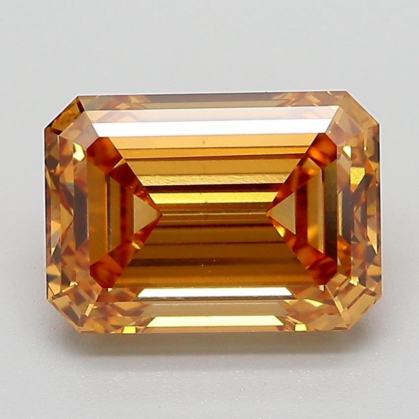 3.08 Ct. Fancy Light  Brown Emerald Lab Grown Diamond