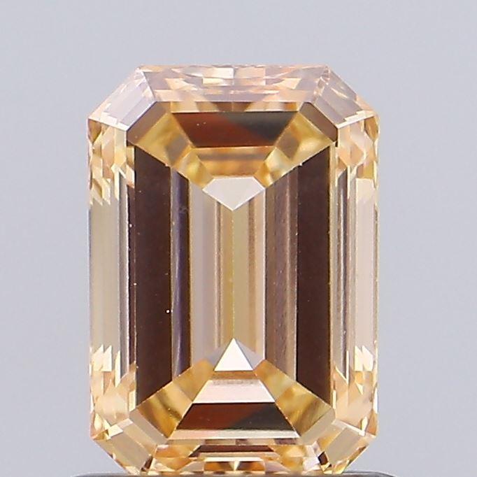 0.79 Ct. Fancy Yellowish Orange Emerald Lab Grown Diamond