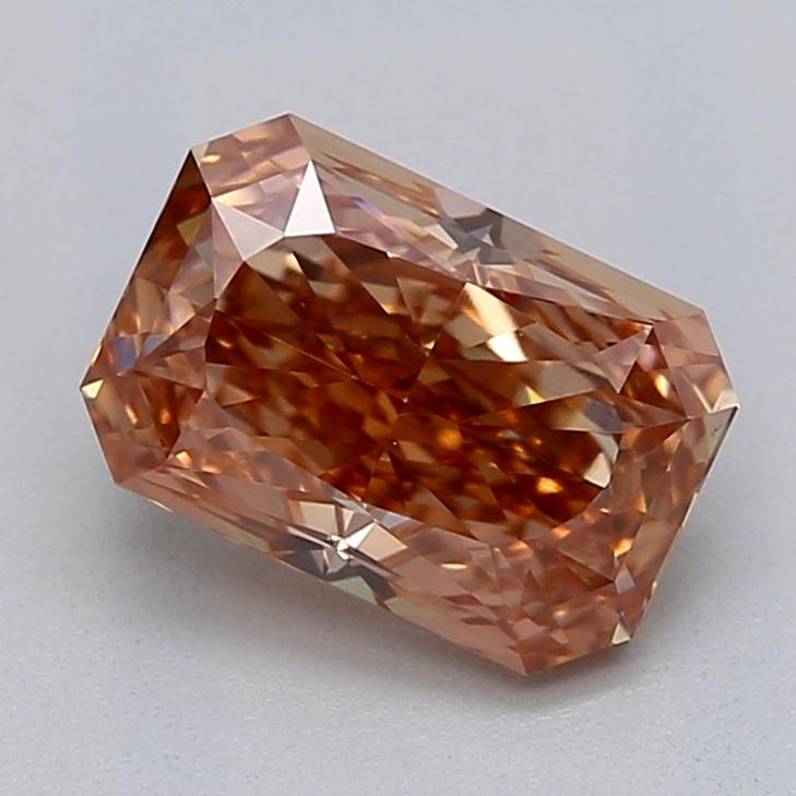 1.01 Ct. Fancy Pinkish Brown Radiant Lab Grown Diamond