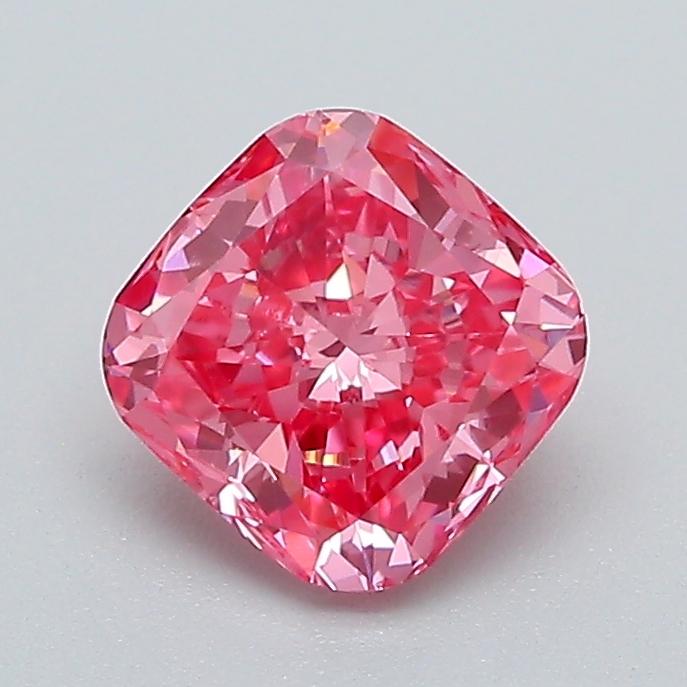 1.05 Ct. Fancy Vivid Pink Cushion Lab Grown Diamond