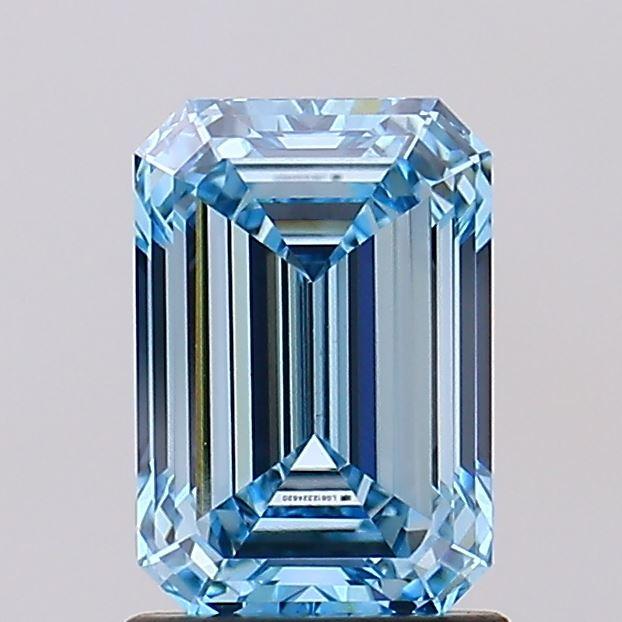 1.52 Ct. Fancy Intense Blue Emerald Lab Grown Diamond