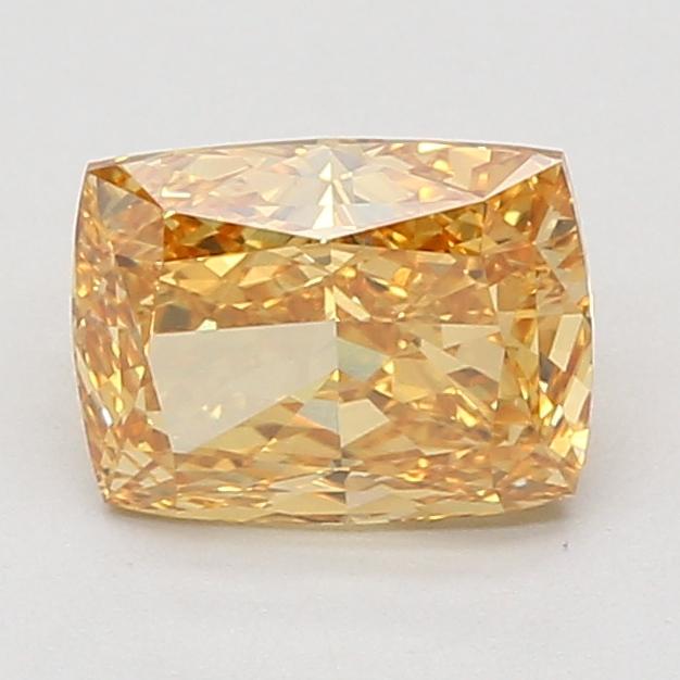 2.10 Ct. Fancy Vivid Yellow Cushion Lab Grown Diamond