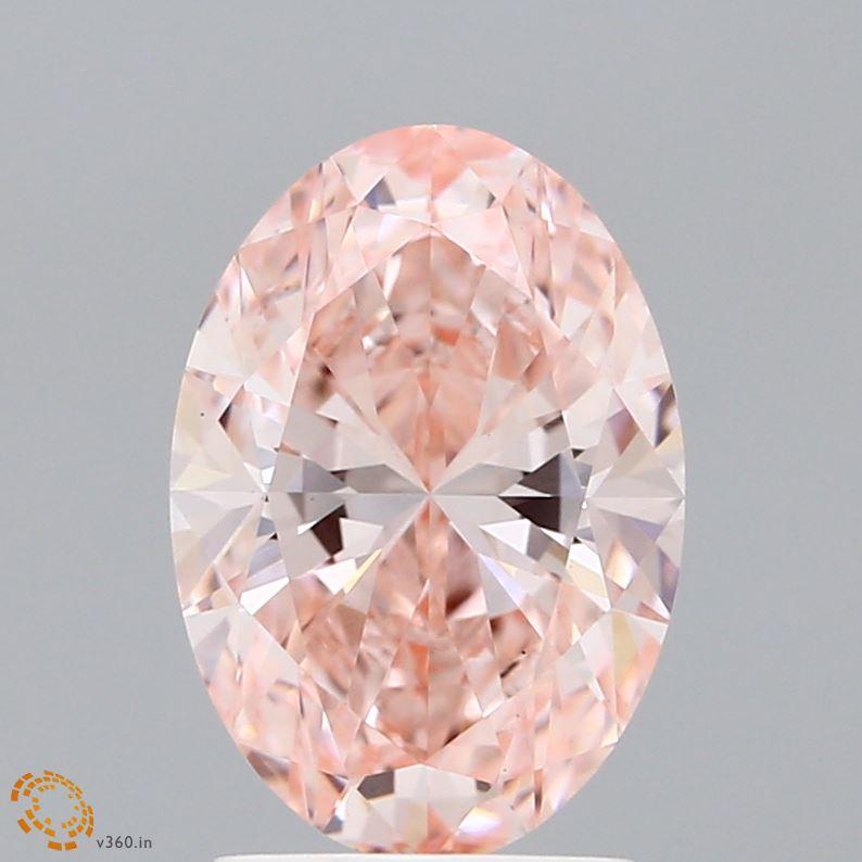 2.07 Ct. Fancy Intense Pink Oval Lab Grown Diamond