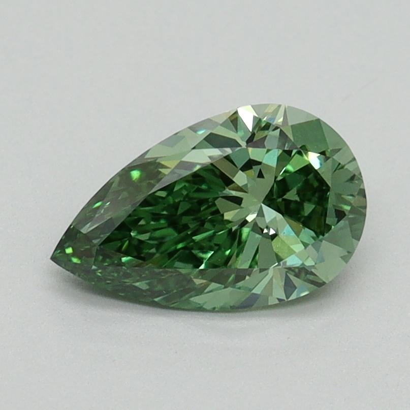 0.89 Ct. Fancy Vivid Green Pear Lab Grown Diamond