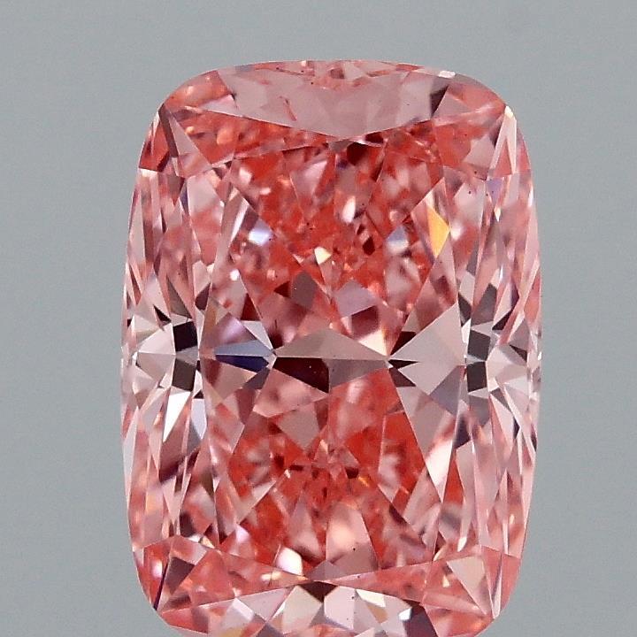 2.13 Ct. Fancy Vivid Pink Cushion Lab Grown Diamond