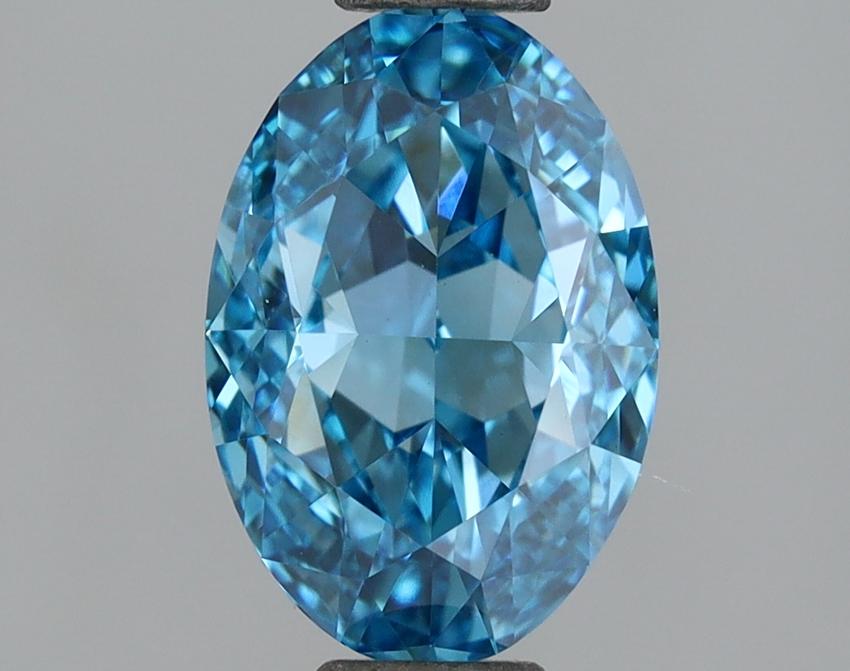 1.21 Ct. Fancy Vivid Blue Oval Lab Grown Diamond