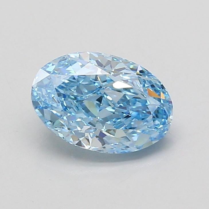 1.52 Ct. Fancy Vivid Blue Oval Lab Grown Diamond