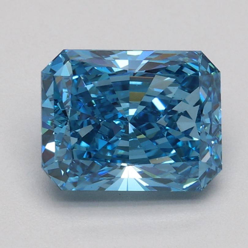 1.42 Ct. Fancy Vivid Blue Radiant Lab Grown Diamond