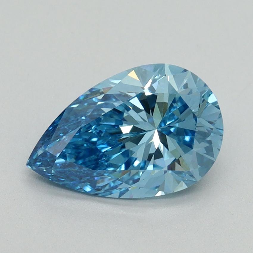 1.52 Ct. Fancy Vivid Blue Pear Lab Grown Diamond