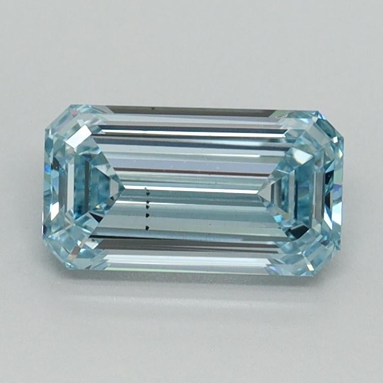 1.03 Ct. Fancy Vivid Blue Emerald Lab Grown Diamond