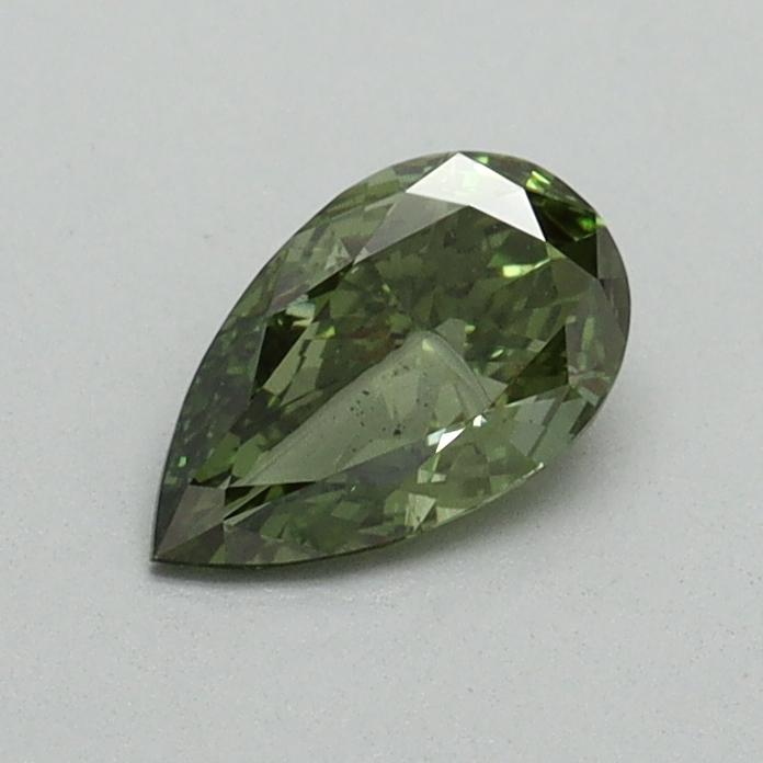 0.49 Ct. Fancy Vivid Green Pear Lab Grown Diamond
