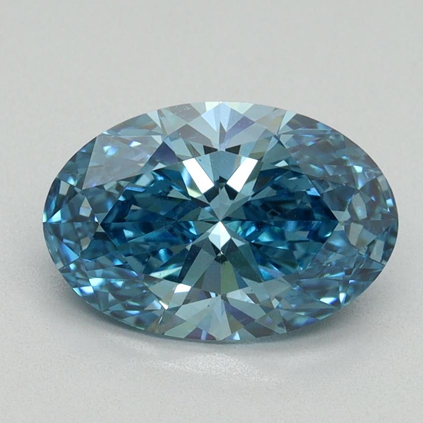 2.01 Ct. Fancy Vivid Blue Oval Lab Grown Diamond