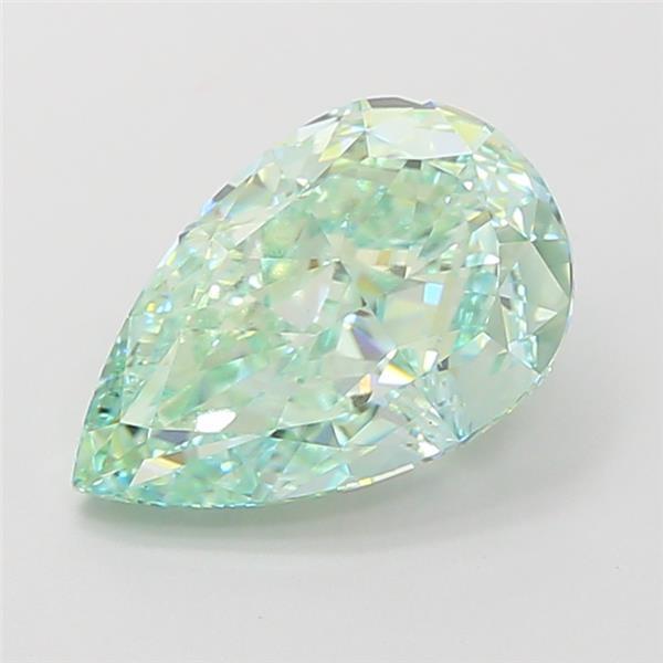2.87 Ct. Fancy Vivid  Green Pear Lab Grown Diamond