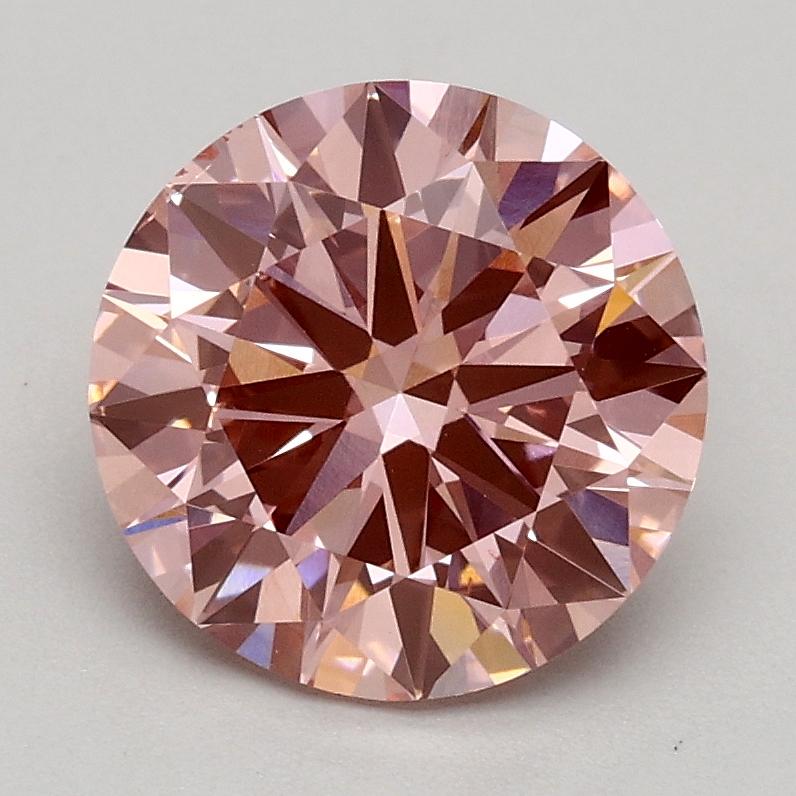 1.51 Ct. Fancy Intense Pink Round Lab Grown Diamond